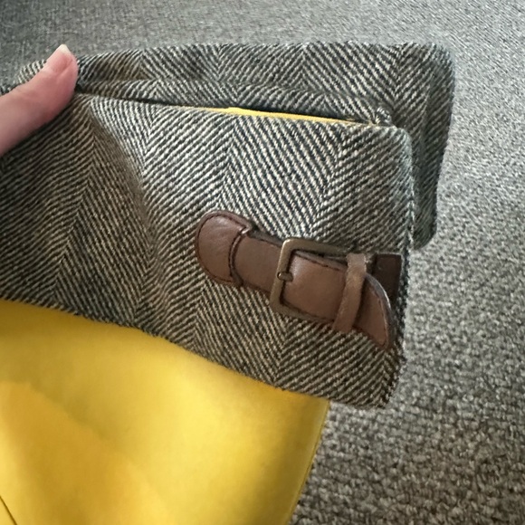 Cole Haan with Nike Air Yellow Rain Boots with Gray Cuffs, size 8 - Picture 2 of 3